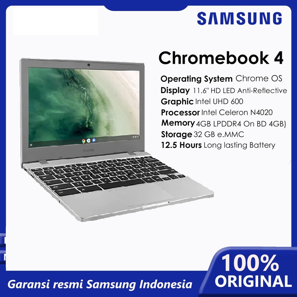 Laptop Samsung Chromebook Intel N4020 4GB 32GB eMMC Chrome OS 12"