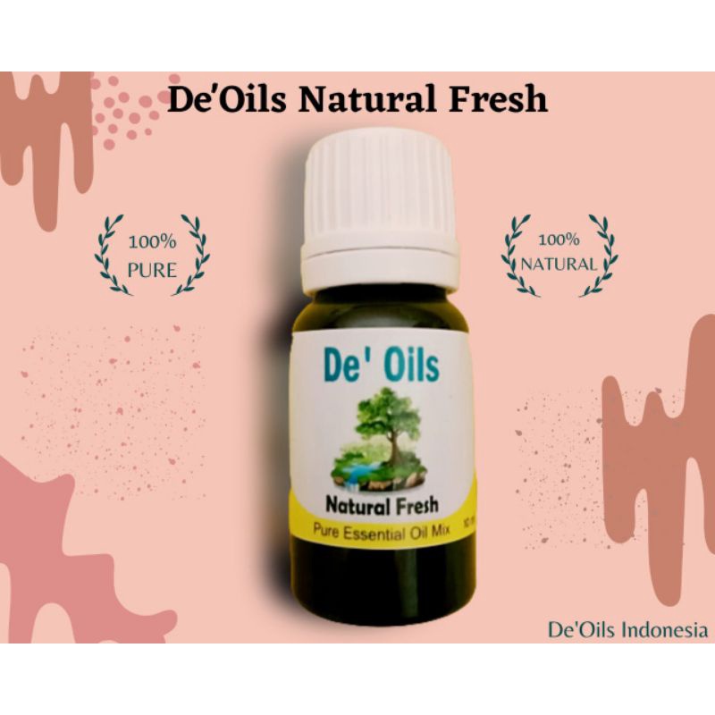 De'Oils Natural Fresh Essential Oil Murni Berkualitas Imune Booster Alami Minyak Atsiri Murni Aromateraphy Difuser Humidifier