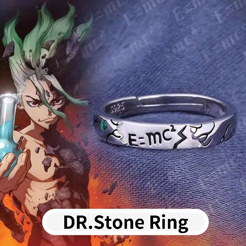 Cincin Batu Dr.Stone Model Terbuka Dapat Disesuaikan Untuk Unisex