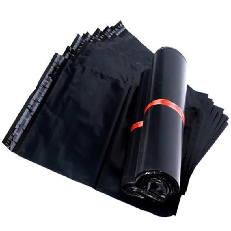 Plastik Polymailer Hitam LDPE [20x40] isi 100 - Bungkus Plastik Packing Online