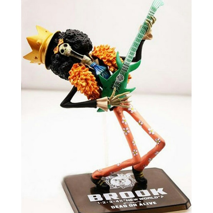 One Piece Anime For The New World Brook with Guitar Figuarts Zero 7" Figure Toys