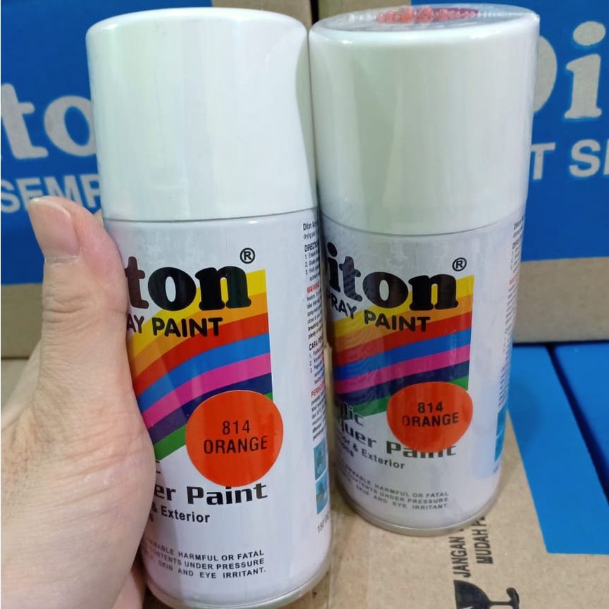 Pilox Cat Semprot DITON Spray Paint Acrylic Lacquer Paint - 814 Orange (150cc/Kecil)