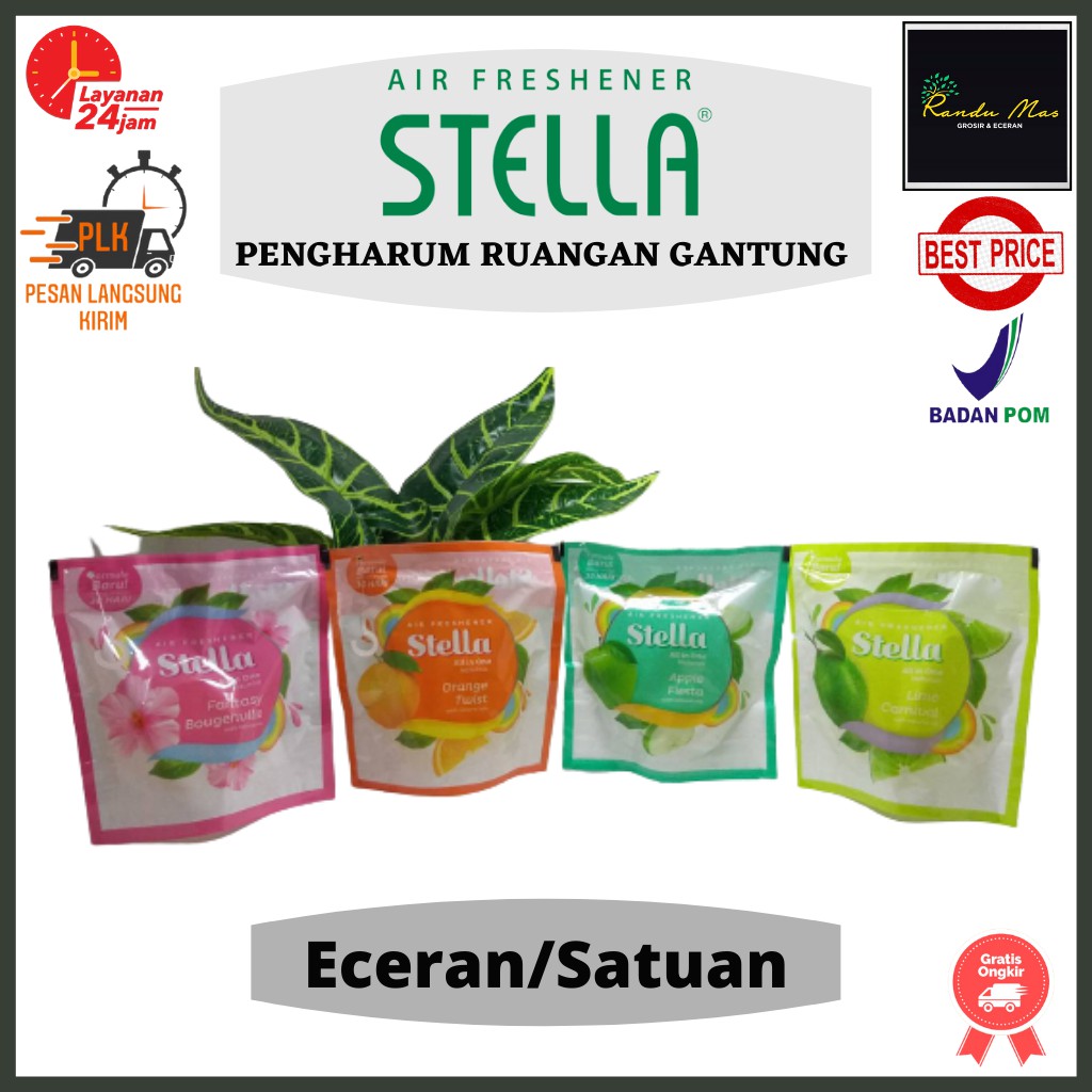 Stella All In One Naturals 45gr Pengharum Ruangan Gantung Stella Natural Oil Original