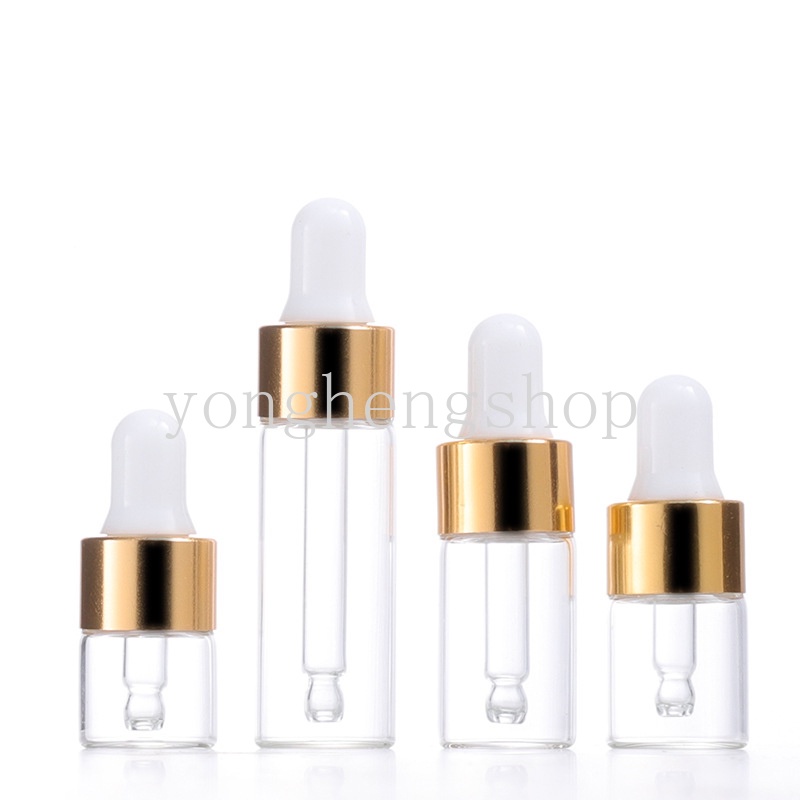 Botol Pipet Kaca Bening Isi Ulang Ukuran 5 / 10 / 15ml Untuk Minyak Esensial Serum Aromaterapi