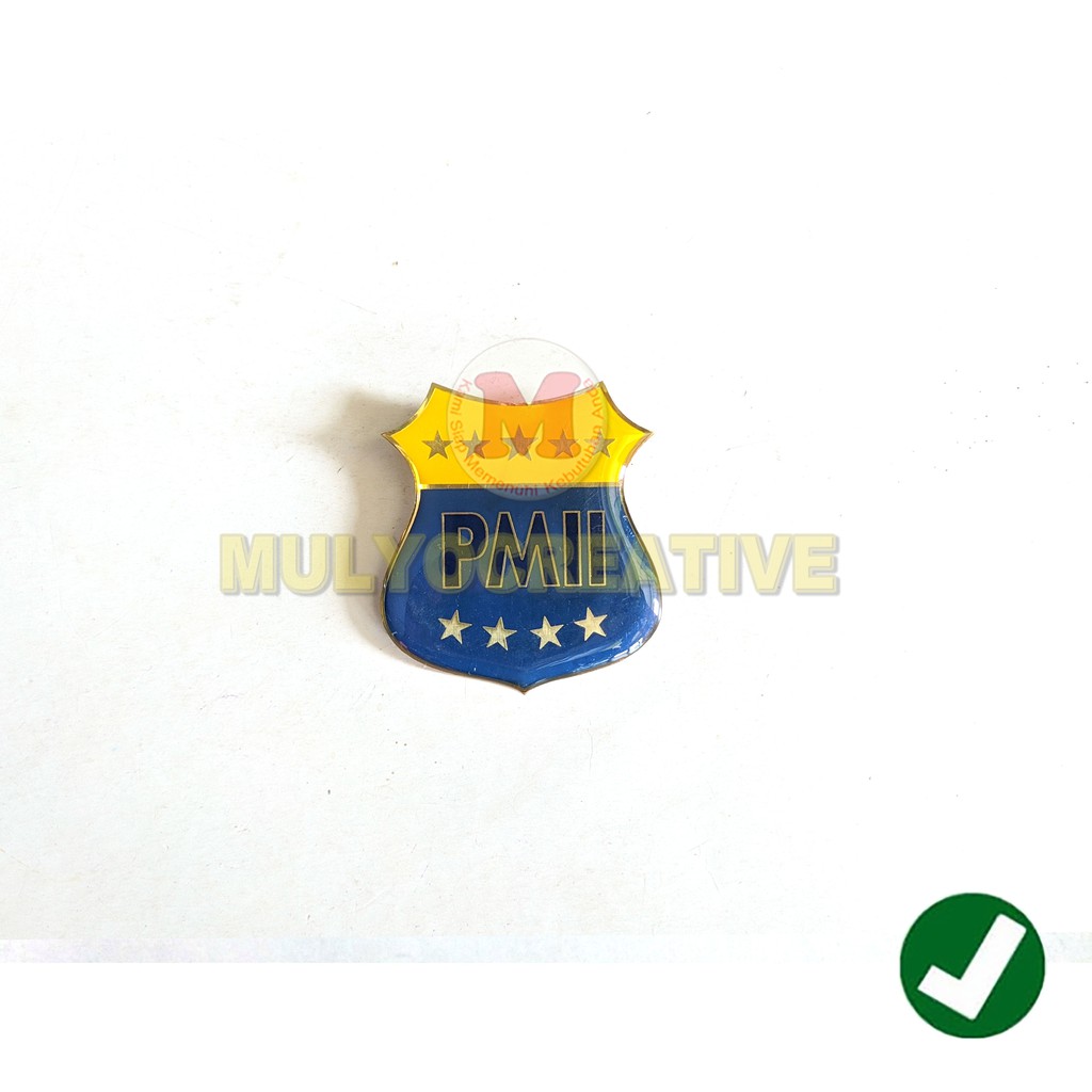 Pin PMII Emblem Pin Logo PMII Bahan Logam Kuningan
