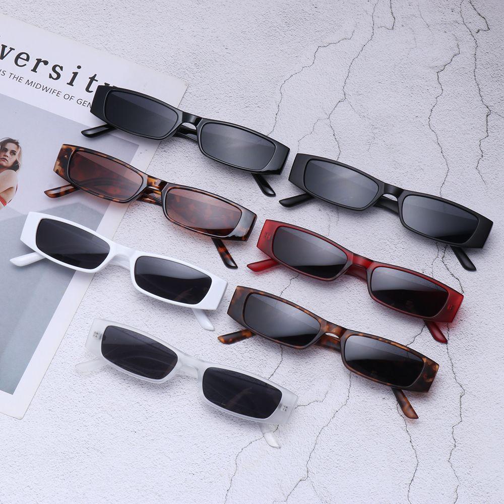 Kacamata Hitam Persegi Panjang Kecil Nanas Square UV400 Trending Small Frame