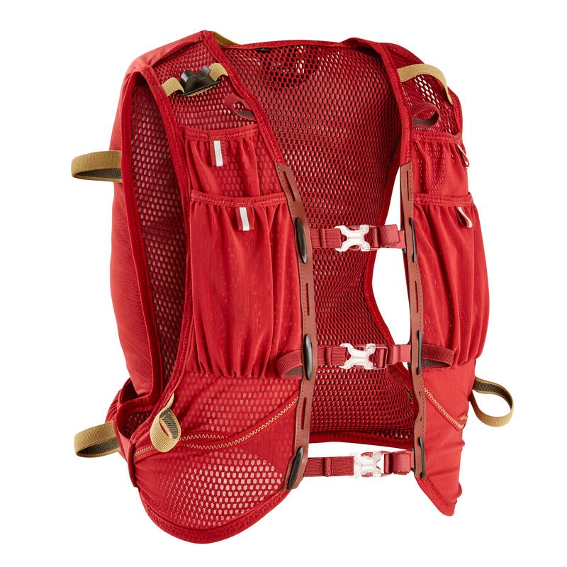 EVADICT Tas Lari Trail 10L Termasuk Kantong Air Trekking Hiking Unisex - Merah