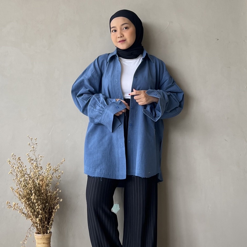 Beta unfinished shirt oversize - Shirt urban street style - Kemeja unfinished oversize - Kemeja rawis wanita by a cloth