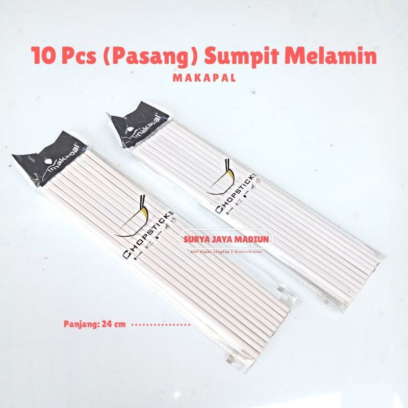 10 Pasang Sumpit Melamin Makapal | Sumpit Mie Ayam