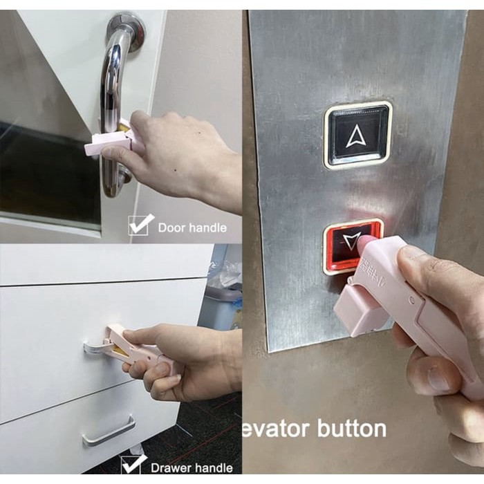 Zero Touch Tools Alat Bantu Pegang Buka Pintu Alat Tekan Tombol Sanitary Tools Zero Safe Touch Tools