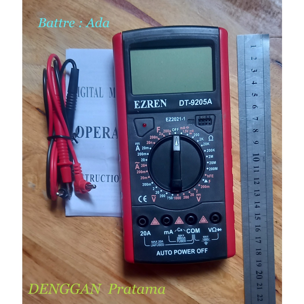 Multimeter Ezren DT-9205A/Multitester Avometer Ezren DT-9205A