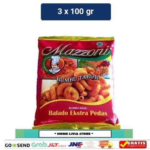 

Mazzoni Bumbu Tabur Balado Ekstra Pedas 3 x 100 gr