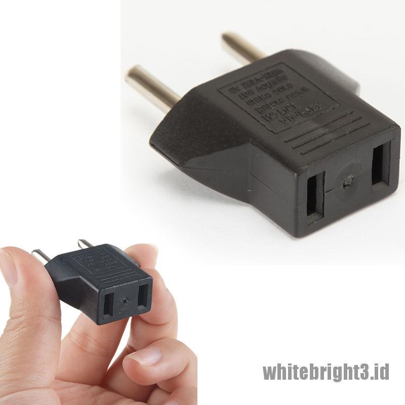 < White3 > 3pcs Adapter Konverter Power Charger Dinding Plug USA Ke EU Untuk Travel
