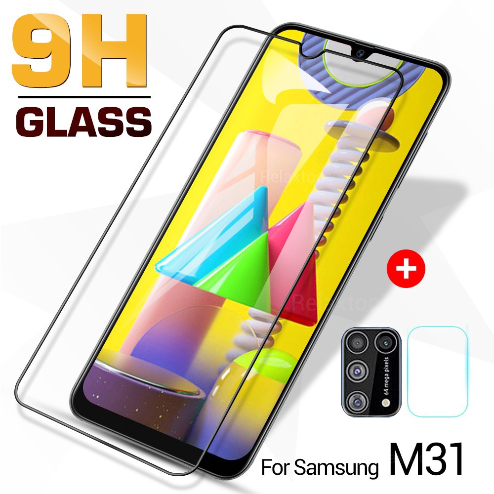 Pelindung Layar Tempered Glass Samsung Galaxy M31 M51 Paket 2 in 1