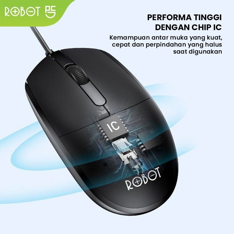 C_    KEYBOARD Wired ROBOT KM2600 Combo Optical Mouse USB - ORIGINAL Garansi Resmi