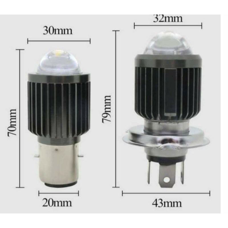 Lampu led laser h4,h6 motor mobil