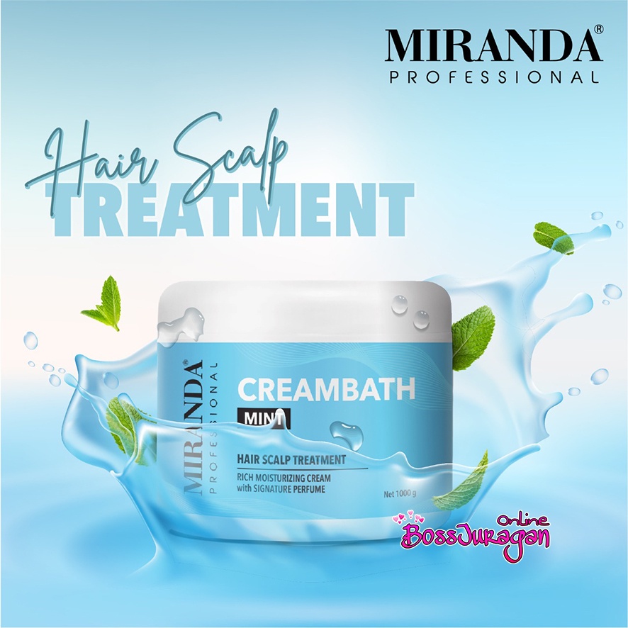 (BOSS) MIRANDA PROFESSIONAL Creambath 1000gr | Aloe Vera - Strawberry - Mint - Rose