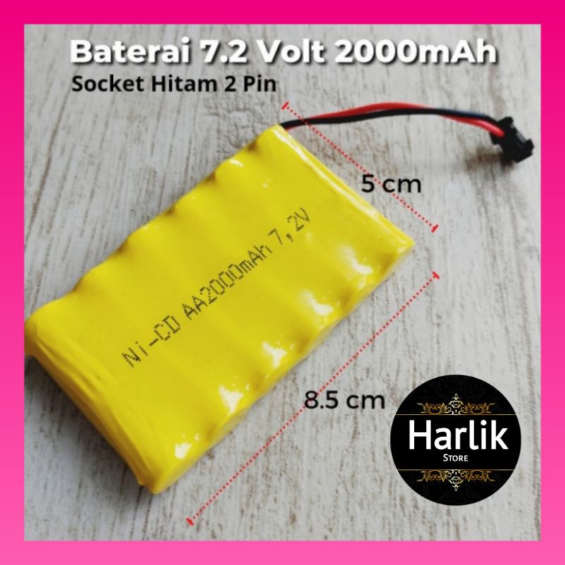 [READY] BATERAI BATRE BATU CAS 7.2 V ORY PABRIK CES MOBIL REMOTE REMOT BATERE MAINAN ANAK RC OFFROAD