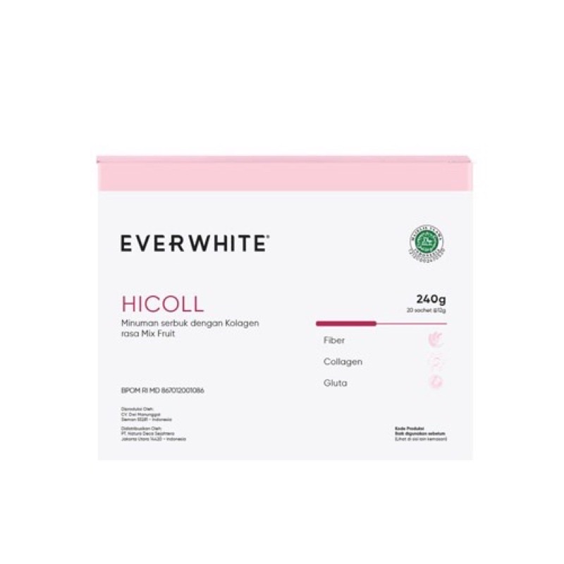 Everwhite Hicoll - Minuman Serbuk Dengan Kolagen - Hi Collagen