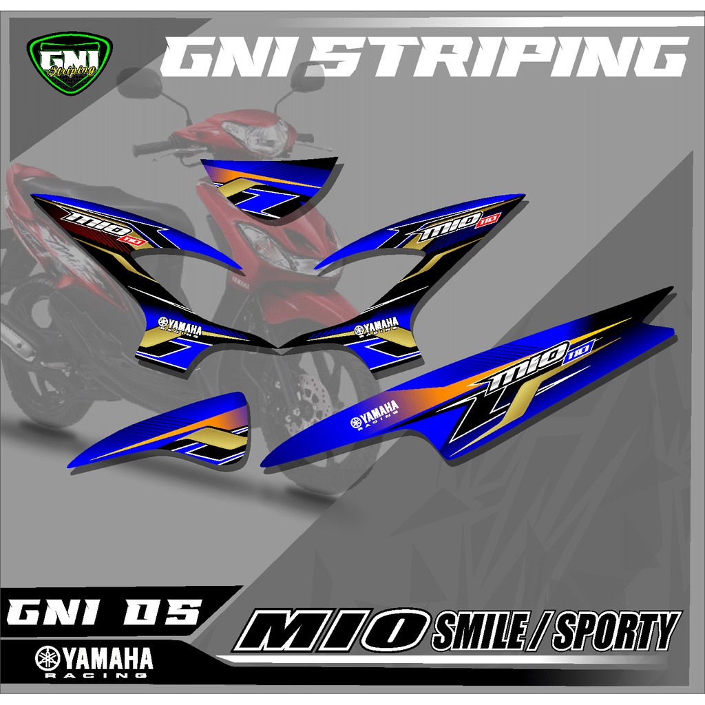 [COD] Striping Variasi MIO Smile/Sporty -Sticker Striping Variasi list MIO Smile/Sporty Motif Racing