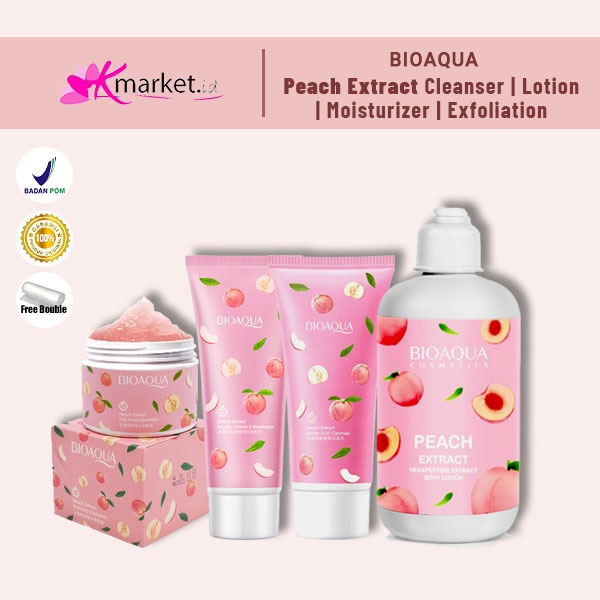 [BPOM] BIOAQUA Peach Extract Cleanser | Moisturizer | Exfoliation | Lotion