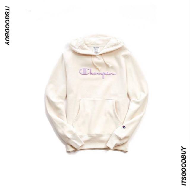 Champion X Urban Outfitters Reverse Weave Boyfriend Hoodie Sweatshirt White