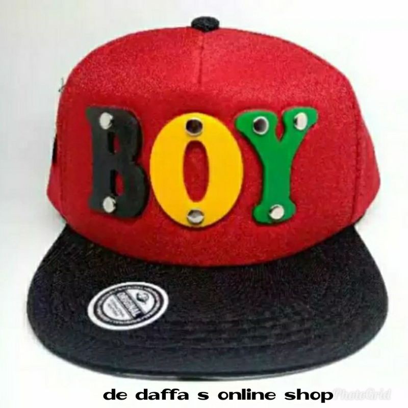 Topi Snapback Anak Gambar Karet timbul Topi Hip Hop Anak