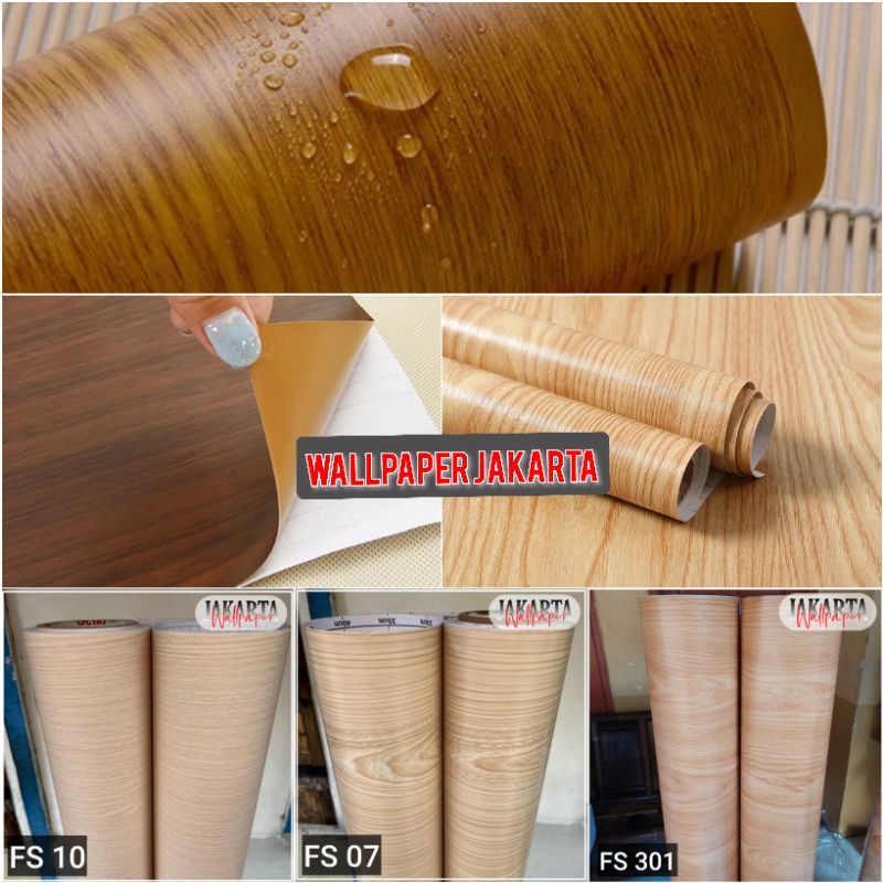 Sticker lantai anti air motif kayu/wallpaper dinding/stiker dapur/walpaper/