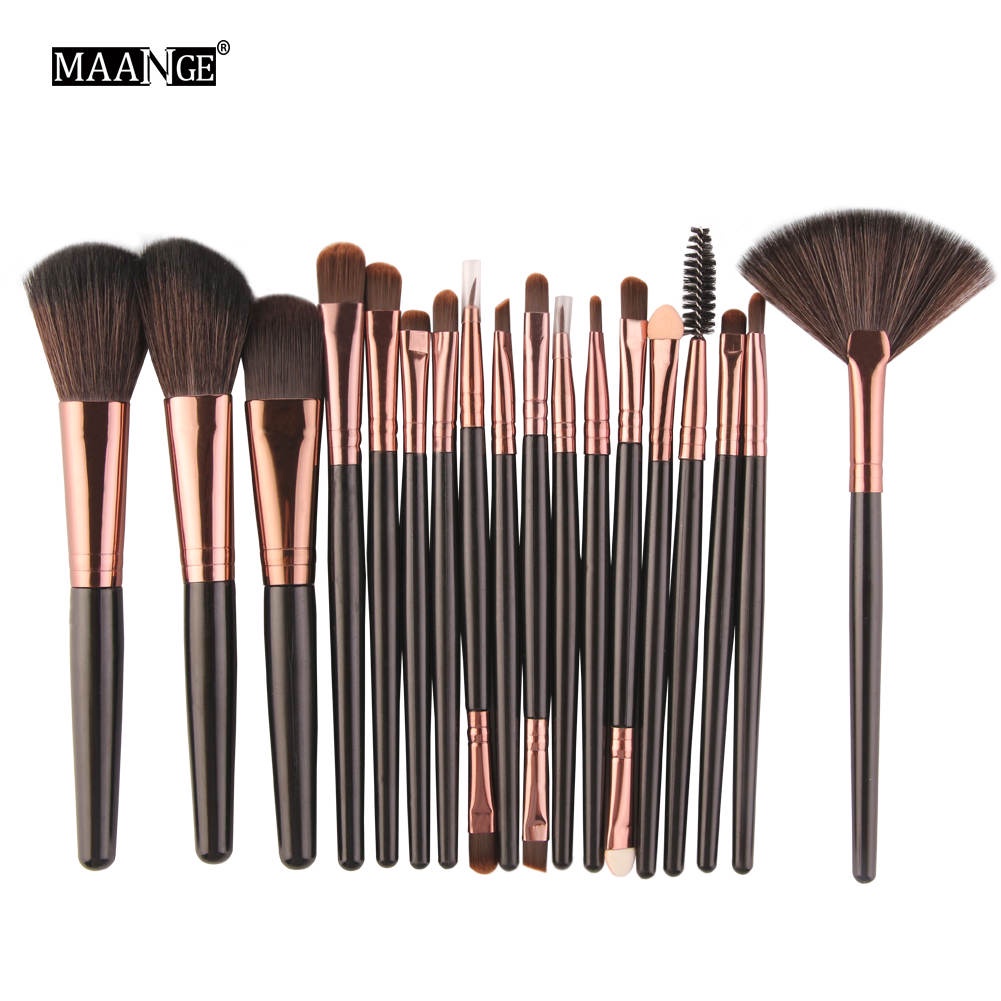 Original Maange 18Pcs Set Brush Kosmetik Make up Profesional