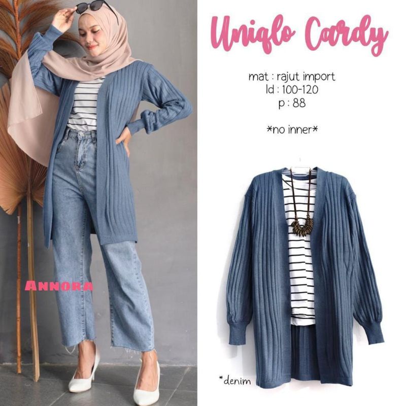 UNIQLO CARDY - CARDIGAN UNIQLO - KARDIGAN RAJUT IMPOR - KNIT IMPORT CARDIGAN