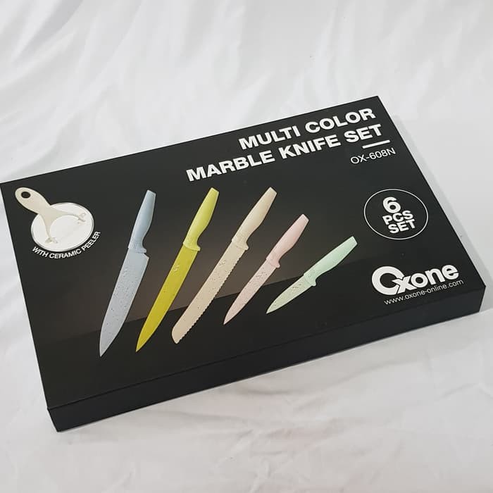 Pisau Dapur Set Oxone OX-608N Multi Color Marble Knife Set [ORIGINAL]