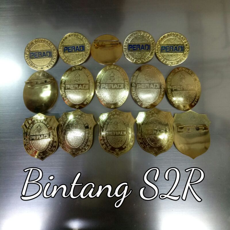 Pin PERADI Bulat,Oval,Tameng