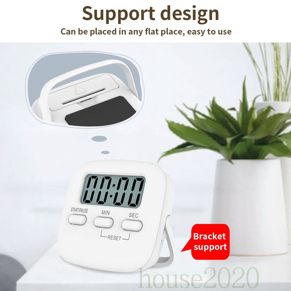 [house2020]Kitchen Timer Cooking Baking LCD Display Countdown Student Lab Digital Timer Home Kitchen Gadget