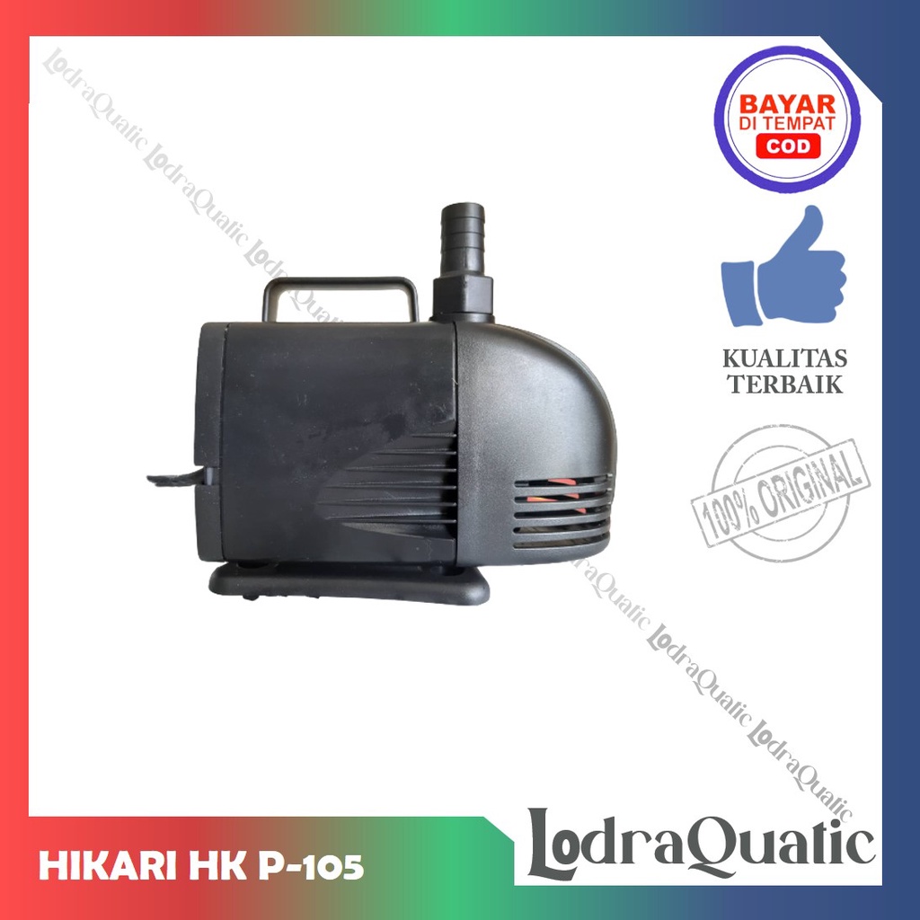 PROMO MURAH HIKARI HK-P 105 POMPA KOLAM IKAN HIKARI HK-P 105 NAIK 3 METER POMPA 3200 LITER PER JAM POMPA AIR HIDROPONIK POMPA KOLAM KECIL POMPA AQUARIUM BESAR FILTER AQUARIUM FILTER KOLAM IKAN KOI FILTER POMPA AIR LAUT MARINE