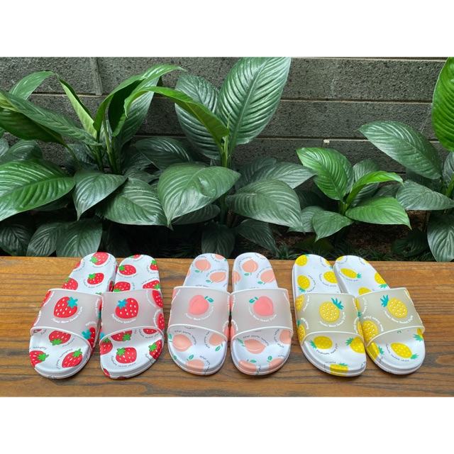 SANDAL WANITA SLIDE BUAH JELLY SLIPPER