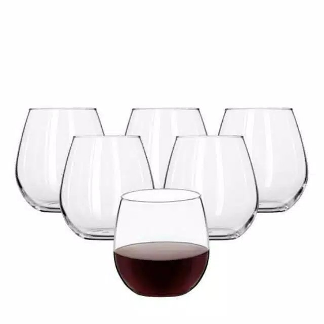 1 SET (6 PCS) Gelas Merry Gelas Kaca Gelas Wine