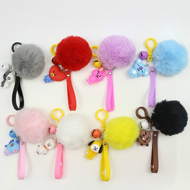 GANTUNGAN KUNCI BTS POMPOM / GANCI BT21