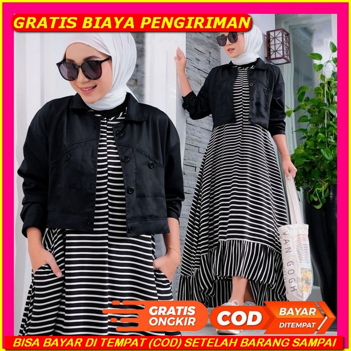 Dress Wanita / Dress Lebaran 2022 / Baju Lebaran 2022 / Gamis Lebaran 2022 Model Gamis Terbaru / Faz