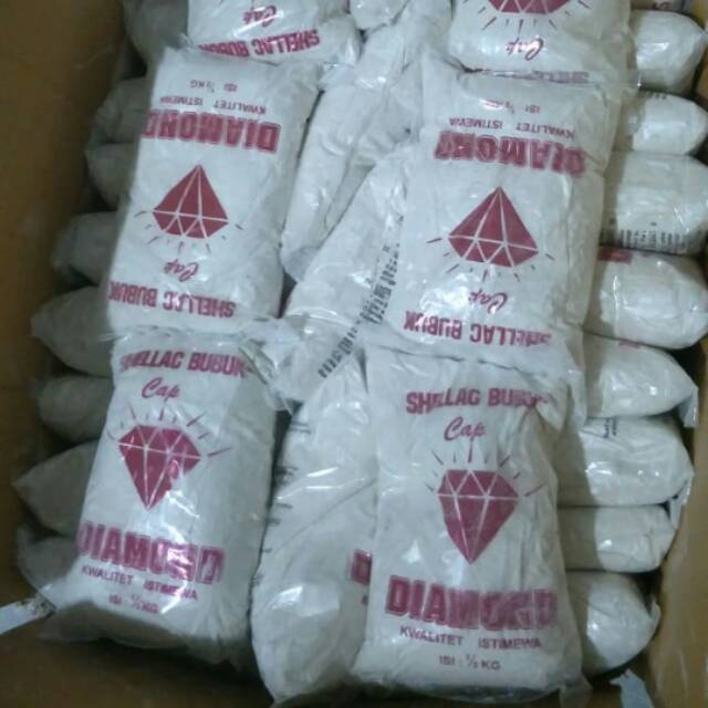 Sirlak serlak shellac bubuk cap diamond 1/2kg original probolinggo