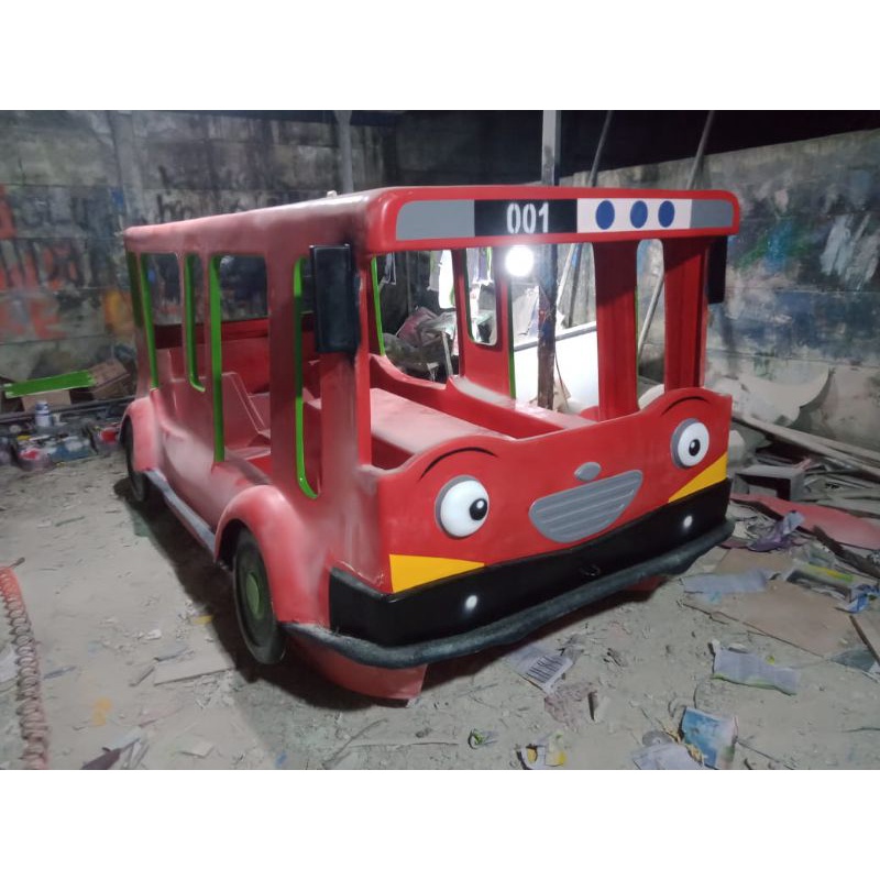 Sepeda Air Bus Tayo,Sepeda Gowes Bus Tayo Wahana Air Permainan.