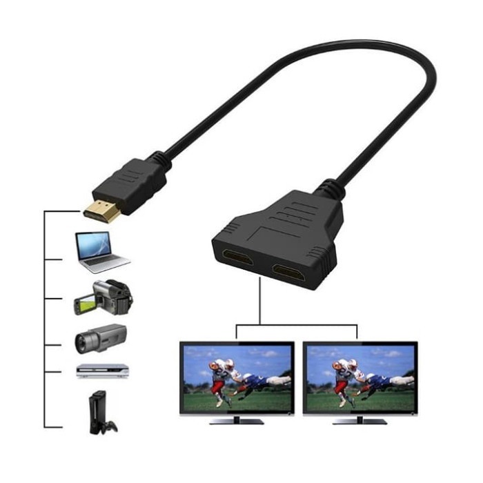 Kabel HDMI Cabang 1Male to 2Female