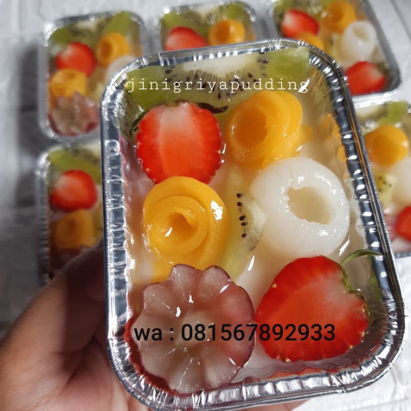 

Puding buah/puding ultah/puding tart