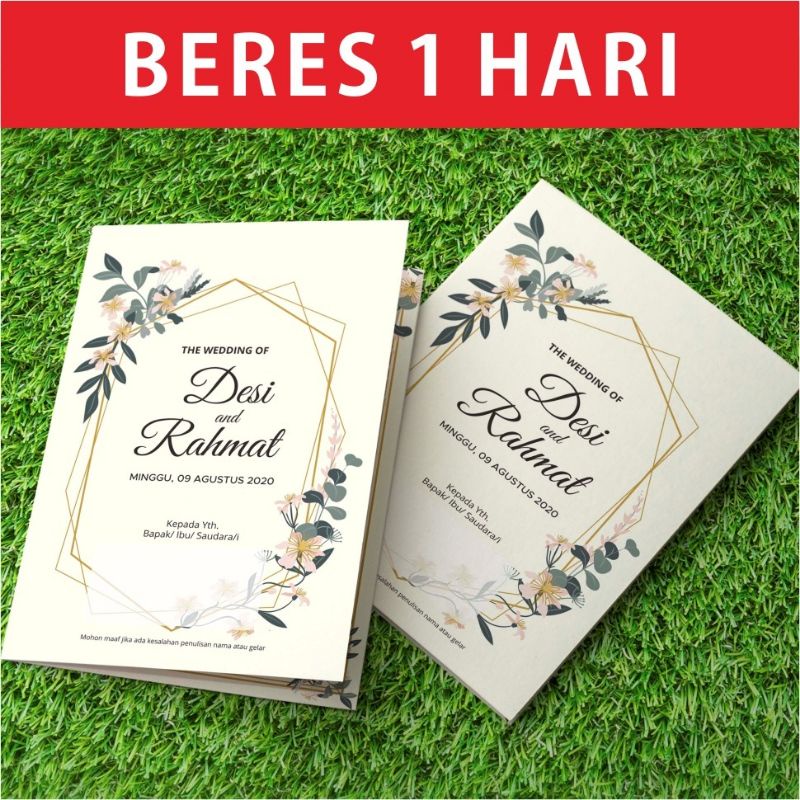 UNDANGAN PERNIKAHAN MURAH, UNDANGAN CUSTOM, VINTAGE, RUSTIK, MODERN, ELEGN, UNIK