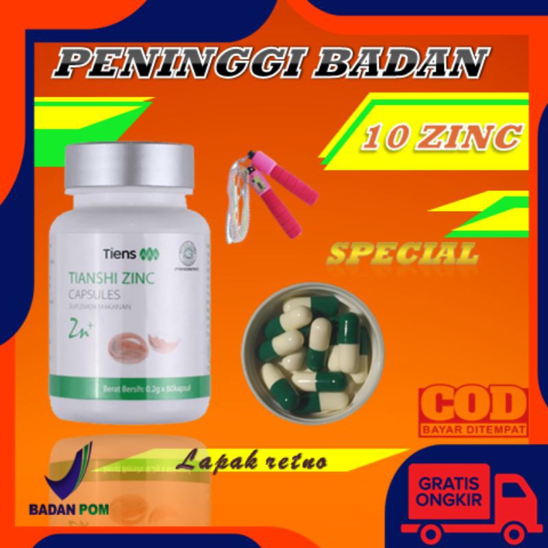 Tiens Zinc Kapsul Zinc Tianshi Obat Peninggi Badan Penambah Nafsu Makan ORI 100%