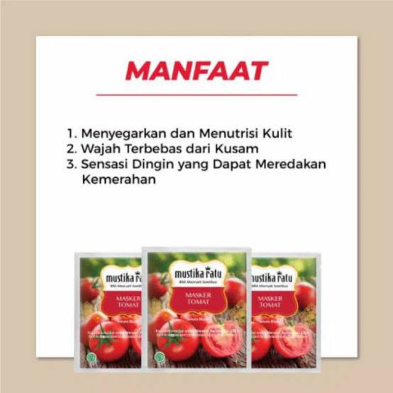 Mustika Ratu Masker Tomat 15g