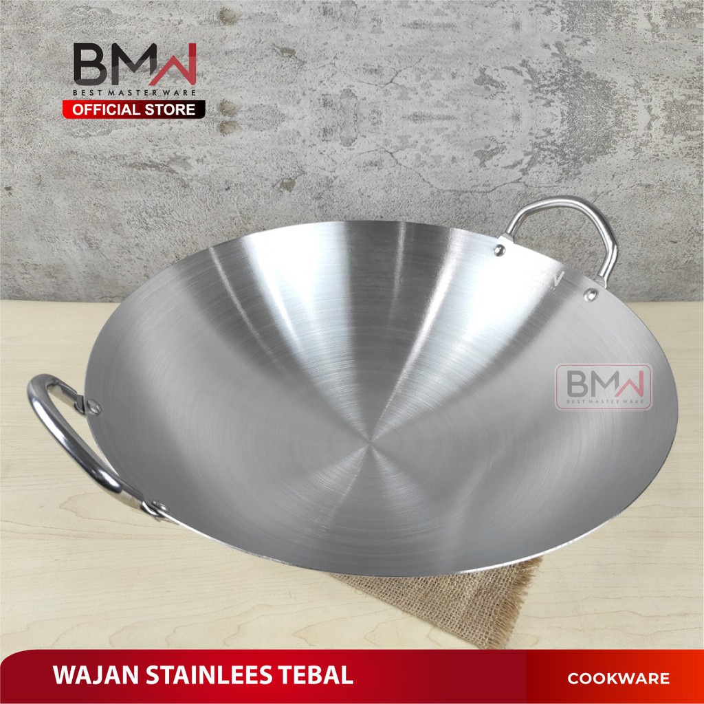 Wajan Stainless Steel Penggorengan Tebal Premium