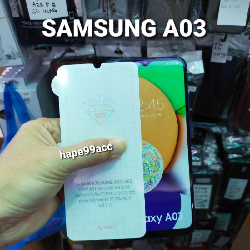 Samsung A03 A 03 anti gores hydrogel clear screen Protector