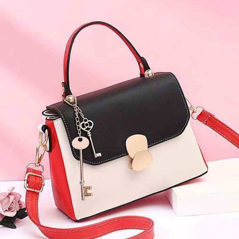 GI 2592 RISCE TAS SELEMPANG GANTUNGAN KUNCI IMPORT WANITA CEWEK PEREMPUAN JAKARTA RED BLUE BLACK jtf