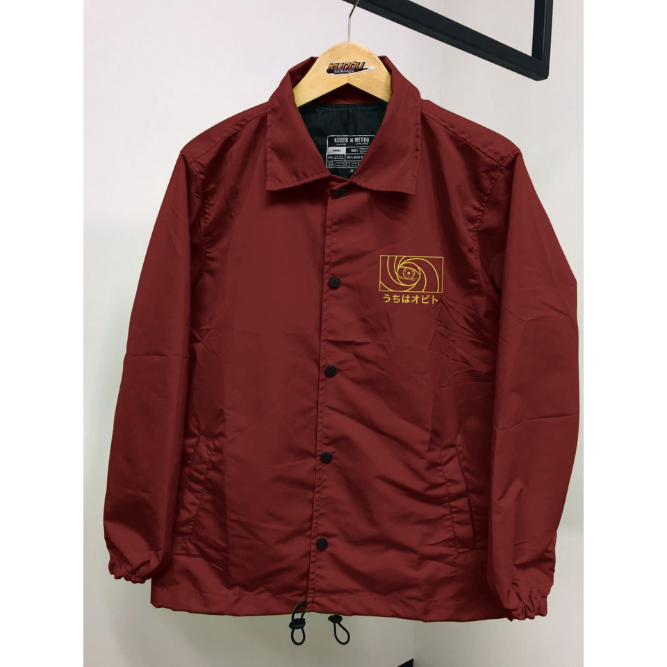 Jaket Coach Obito Gedo Mazo Anime Manga Naruto Maroon