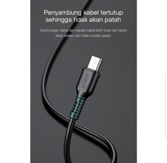 1 TOPLES KABEL DATA ROBOT RBM ORIGINAL isi 20pcs Per Toples - Micro Usb Original